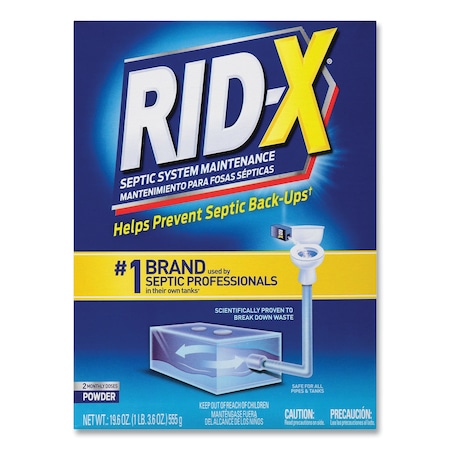 Rid-X® Septic System Treatment Concentrated Powder, 19.6 oz, PK6 19200-80307